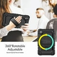 thumbnail image 3 of For Lenovo Tab M8 HD 3rd 2nd 1st Gen 2019 2020 Case, Full-Body Protective Shockproof Heacy Duty Rugged Cover with Screen Protector, 360° Rotating Stand, Handle Shoulder Strap,Black, 3 of 8