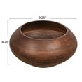 thumbnail image 2 of Bloomingville Modern Round Wood Bowl, Walnut Finish, 2 of 6