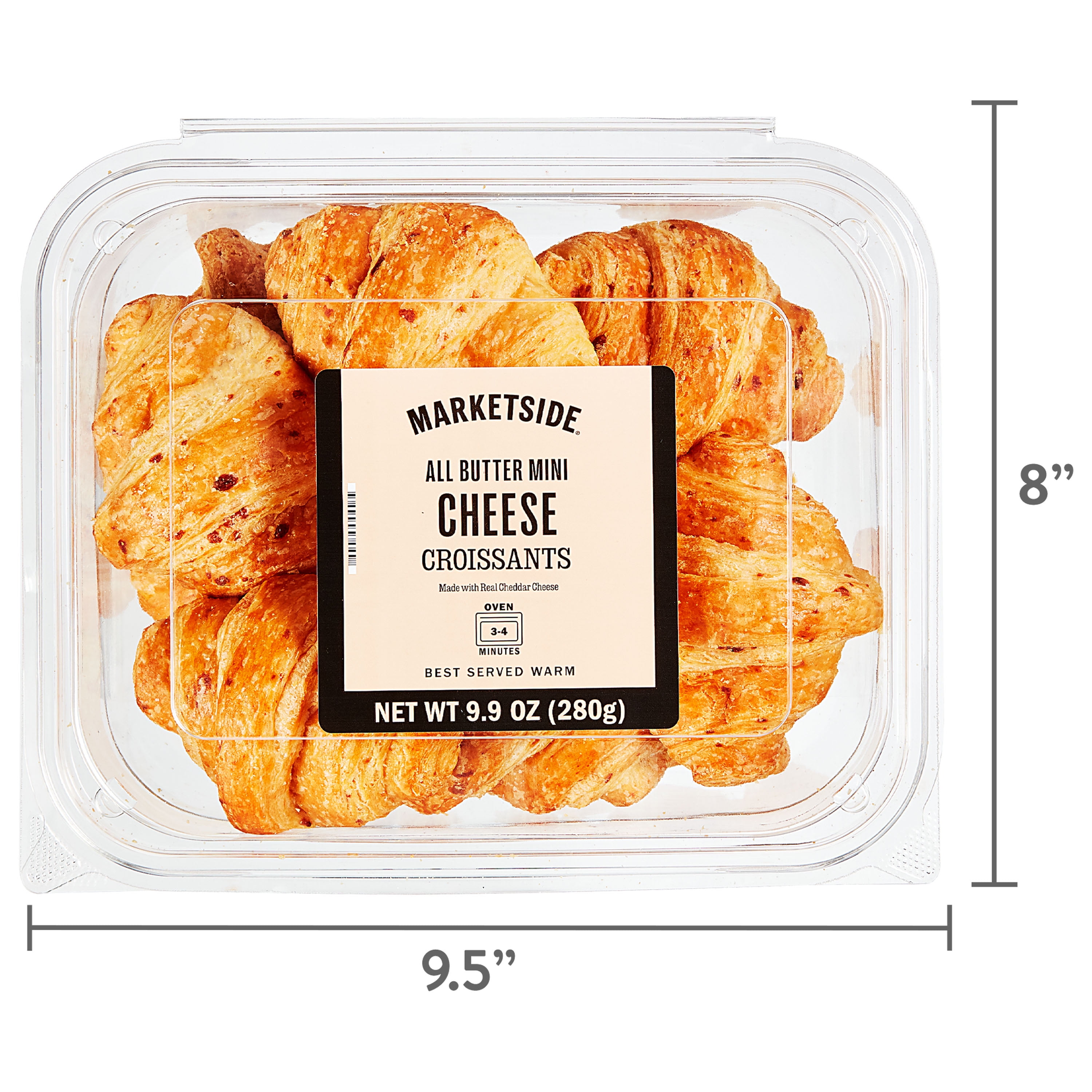 Marketside All Butter Mini Cheese Baked Croissants, 9.8 oz, 10 Count