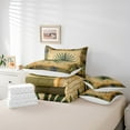 thumbnail image 6 of Feelyou Summer Leaf Plant Bedding Comforter Set 7pcs, Jungle Botanical Queen Bedding Sets, Rustic Farmhouse Plant Reversible Queen Sheet Sets, Breathable Home Decor, 6 of 8