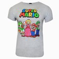 thumbnail image 1 of Super Mario - Camiseta Foto de Grupo para Adultos Unisex (Gris Jaspeado), 1 of 2