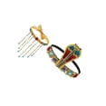 thumbnail image 1 of Guardoinrt 2x Accessoires de Costume Égyptien Tête en Forme de Serpent Perlé Inclut 1 Collier à Pompon, 1 of 6