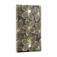 thumbnail image 2 of Yayeee Blank Wall Plate Cover 1-Gang 4.5"x2.7" Home Unused Decorative Outlet, Golden Elegance, 2 of 7