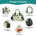 thumbnail image 3 of Ckdifva Clover Leaves Flowers Cooler Bag Cooler Cooling Tote Lunch Bag Lunch Box Front Pocket with Shoulder Strap, 3 of 6