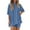 Blue, variant on Timdgard Lounge Sets for Women Short Sleeve Loose Tops Slim Shorts 2 Piece Solid Color Athletic Outfits