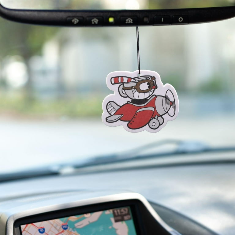 Cuphead Double-Sided Airplane Air Freshener (New Car Scent)