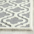thumbnail image 3 of SAFAVIEH Cambridge Kirsten Geometric Wool Area Rug, Silver/Ivory, 5' x 8', 3 of 7