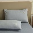 thumbnail image 1 of Xiao Hua 2 fundas de almohada de algodón 100% Lo simple no es simple, funda de almohada de algodón de alta calidad, para dormir más tranquilo 18.9x29.13 pulgadas (gris azulado), 1 of 5