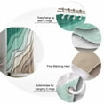 thumbnail image 6 of Green Brown Ombre Waterproof Fabric Shower Curtain, Modern Geometric Abstract Aesthetic Cream Shower Curtain for Bathroom Curtains Bathtubs Hotel Washable Shower Curtains with 12 Hooks Small 36x78in, 6 of 6
