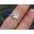 thumbnail image 5 of 1.25 Carat Round Cut Man made diamond moissanite and Man made diamond moissanite Engagement Ring with 18k Gold Plating, 5 of 5