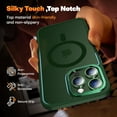 thumbnail image 6 of for iPhone 13 Pro Max Case Magnetic Compatible with MagSafe Slim Translucent Matte Phone Case Cover 6.7 inch, Alpine Green, 6 of 14