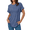 Blue, variant on Women Short Sleeve Tunic Tops Black S