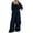 Black, variant on Women's Casual Summer Wide Leg Jumpsuit and Jacket Lightweight Two Piece Plus Size Ensemble Black S
