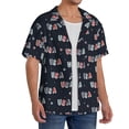 thumbnail image 2 of Pofeuu USA Print Mens Casual Short Sleeve Shirts Beach Summer Spread Collar Pocket Tops Men's Casual Short-sleeved Shirt-Small, 2 of 5