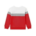 thumbnail image 3 of Cethrio Girls Pullover Sweatshirts, Color Blocking Casual Fall Crew Neck Long Sleeve Tops Red Size 14-16, 3 of 3