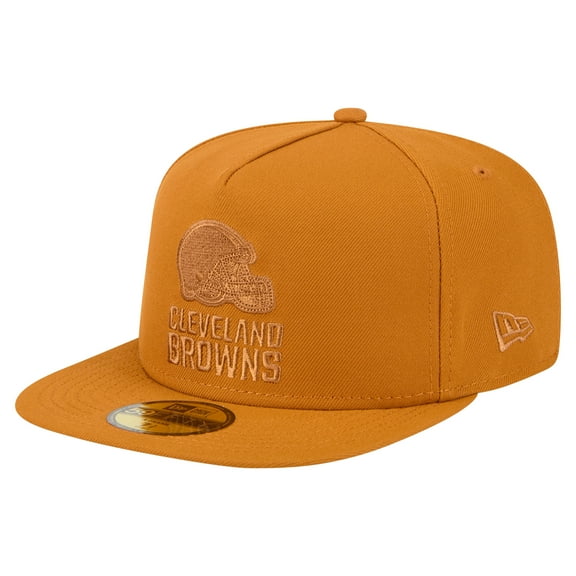 Men's New Era Brown Cleveland Browns Color Pack A-Frame 59FIFTY Fitted Hat