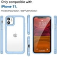 thumbnail image 5 of Case for iPhone 11 Case Slim Dropproof [Defend from Drop/Scratch/Slip/Fingerprint] Clear Acrylic Hard Back Soft TPU Bumper Hybrid Phone Cover for iPhone 11-Blue, 5 of 16
