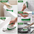 thumbnail image 7 of ILAVCLEAN Heavy Duty Scrub Brush Shower Cleaning Scrubber Brush Stiff Bristles with Handle for Carpet Bathroom Kitchen and Tub- 2 Pack(Green), 7 of 7