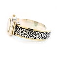thumbnail image 2 of 2Tone Western Style Decorated Oval Face Women's Bangle Cuff Watch, 2 of 4