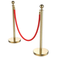 thumbnail image 3 of Renwick 6-Pack Ball Top Stainless Steel Stanchion, Gold, 3 of 10