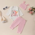 thumbnail image 2 of HCNTES Baby Girls Easter Clothing Set Cute My 1st Easter 3-Piece Outfit with Bunny Ear Hat Baby Girl Clothes 12+ Months, 2 of 8