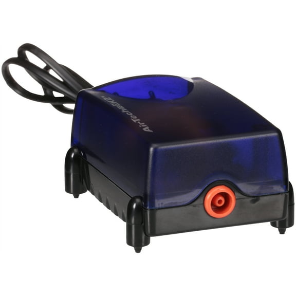 Penn-Plax Air-Tech Aquarium Air Pump – Single Outlet – Blue – up to 20 Gallons - Small