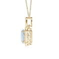 thumbnail image 2 of ANGARA Natural Vintage Inspired Cushion 1.95 ct Aquamarine Halo Pendant in 14K Yellow Gold for Women (Size-8mm) | March Birthstone, Anniversary, Jewelry Gift for Women | Natural Aquamarine Necklace, 2 of 8