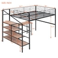 thumbnail image 6 of LOOM Full Size Metal Loft Bed with Desk and Lateral Storage Ladder,Black, 6 of 9