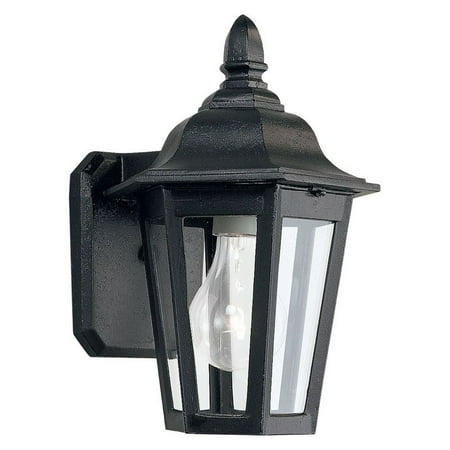 Sea Gull Brentwood Outdoor Hanging Wall Lantern - 10.25H in. Black