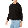 thumbnail image 1 of Eileen Fisher - Sudadera de rizo para mujer, color negro, talla mediana Eileen Fisher Camisa de entrenamiento, 1 of 1