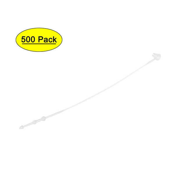 500pcs Snap Lock Security Loop Plastic Tag Fastener Clear