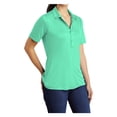 thumbnail image 4 of Yellow Rooster Women's Short Sleeve Posi-UV Pro Polo Bright Seafoam 2XL, 4 of 5
