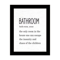 Trendy Decor 4U "Bathroom Escape" Framed Wall Art, Modern Home Décor Black Framed Print for Living Room, Bedroom & Farmhouse Wall Decoration by Lettered & Lined 14"x18"