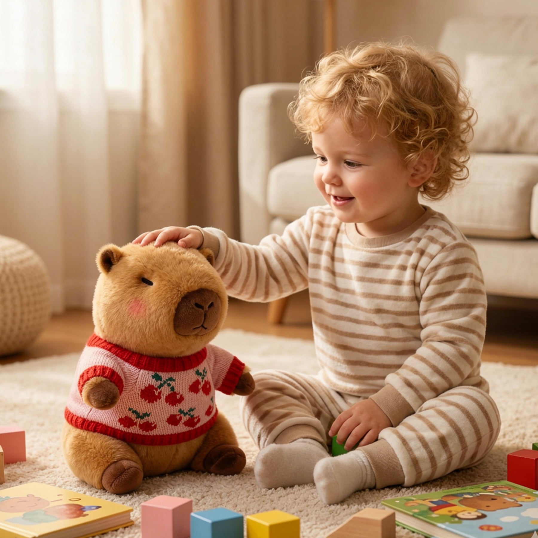 2 Capybara Plush with 12/13 pcs Clothes & Accessories, Dress Up Capybara Stuffed Animal Plush Toys, 10.2 in Cute Plushies for Girl/Boy Birthday