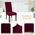 Chair Covers for Dining Room Set of 6, Stretch Jacquard Kitchen Parsons