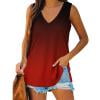 thumbnail image 1 of Débardeurs pour Femmes Athletic Works Mode Été Col en V Sans Manches Imprimé Décontracté Débardeur Blouse, 1 of 6
