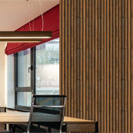 Wood Panels for Wall, 4 Pack 47.24" x 11.02" 3D Wall Panels for Interior Wall Decor,Wooden Acoustic Wall Panels,Wood Slat Wall Decor for Interior Wall,Living Room,Office Spaces,Bedroom