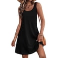 thumbnail image 1 of Vestido de baño sin mangas LUXVEER para verano, negro, XXXL, 1 of 8