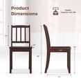 thumbnail image 4 of Giantex Dining Chair Set of 2, Kitchen Side Chairs w/Slatted Backrest, Armless Dinette Chairs, Brown, 4 of 9