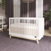 Dream On Me Hygge 5-in-1 Convertible Full-Size Baby Crib, Vintage White Oak