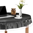 thumbnail image 6 of 60" Round Clear Tablecloth Protector,Bexikou Heavy Duty Waterproof Oil-Proof Non Slip Wipeable Vinyl Table Cover, Indoor Outdoor for Parties, Special Occasions, Gatherings & Everyday Use, 6 of 6