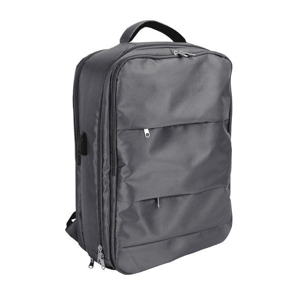 Mochila Impermeable Para Laptop con Puerto USB Para Viaje Color Gris STYRKA