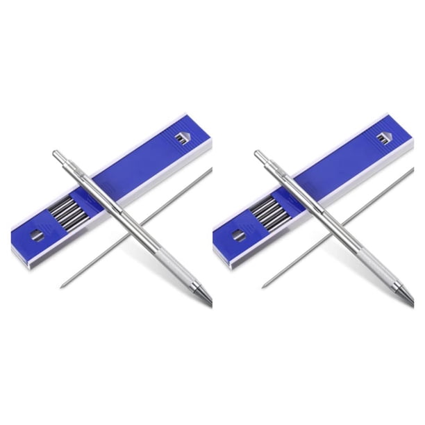 Cateissary Lápiz mecánico de ingeniería, repuesto de mano portátil, pluma de diseño de dibujo de ingeniero recargable 2piezas