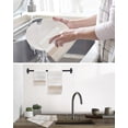 thumbnail image 5 of Brown Stripe Kitchen Dish Towels for Drying Dishes Set of 2, Modern Rustic Horizontal Brown Striped Waffle Weave Microfiber Hand Tea Bathroom Towels Quick Dry & Absorbent Towel 15.7x23.6, 5 of 7