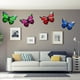 thumbnail image 3 of Mariposa de metal de 5 piezas, decoración artística, escultura de pared de metal 3D, mariposa de metal colgante, mariposa de decoración 3D para colgar arte de pared, jardín, césped, interior y exterio, 3 of 5