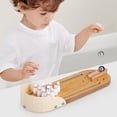 thumbnail image 1 of Mobutofu Tabletop Mini Bowling Game Set 1 Set for Family Gathering Wooden Material Light Brown Color, 1 of 6