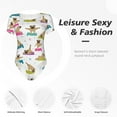 thumbnail image 6 of Easygdp Yoga Dogs Poses Women'S Waist-Cinching Short-Sleeved Onesie, Olastic Onesiet,Snaps At Bottom,Easy To Put On And Take Off - Large, 6 of 9