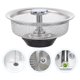 thumbnail image 4 of FELTECHELECTR 2 coladores de fregadero de acero inoxidable, tapón de malla metálica para cocina y baño., 4 of 6