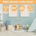 thumbnail image 2 of Wood Baby Shower Crate Closet Practical Baby Storage Crate with Handle Decorative Baby Shower Basket Multipurpose Baby Shower Gift Basket for Boys Girls Pregnancy New Parents, 2 of 8
