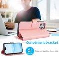thumbnail image 2 of ShellTech Compatible with iPhone 16 Pro Wallet Case, [RFID Blocking] 3 Card Holder Stand with Credit Card Slot PU Leather Magnetic Protective Flip Cover ,Rosegold, 2 of 14
